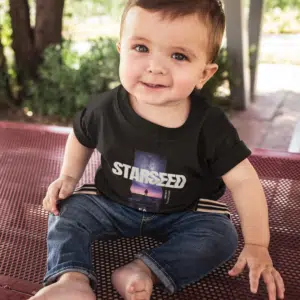 ELIZABETH APRIL TODDLER STARSEED BLACK TSHIRT MOCKUP 2